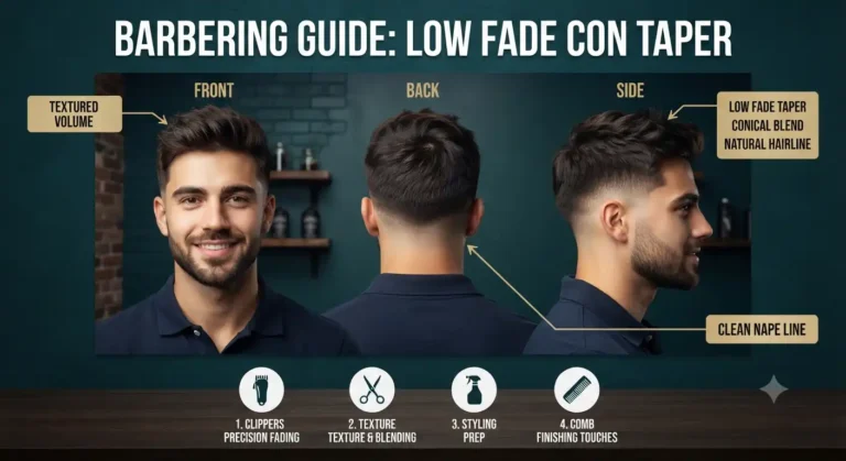 low fade con taper