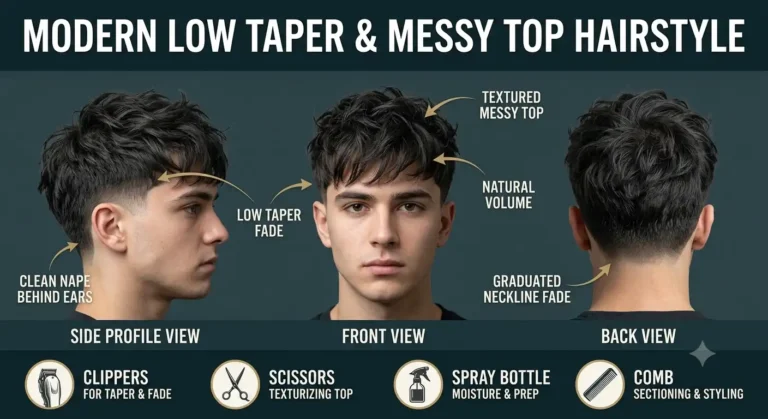 low taper messy top