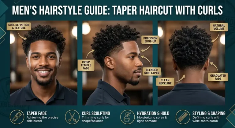 taper haircut with curls