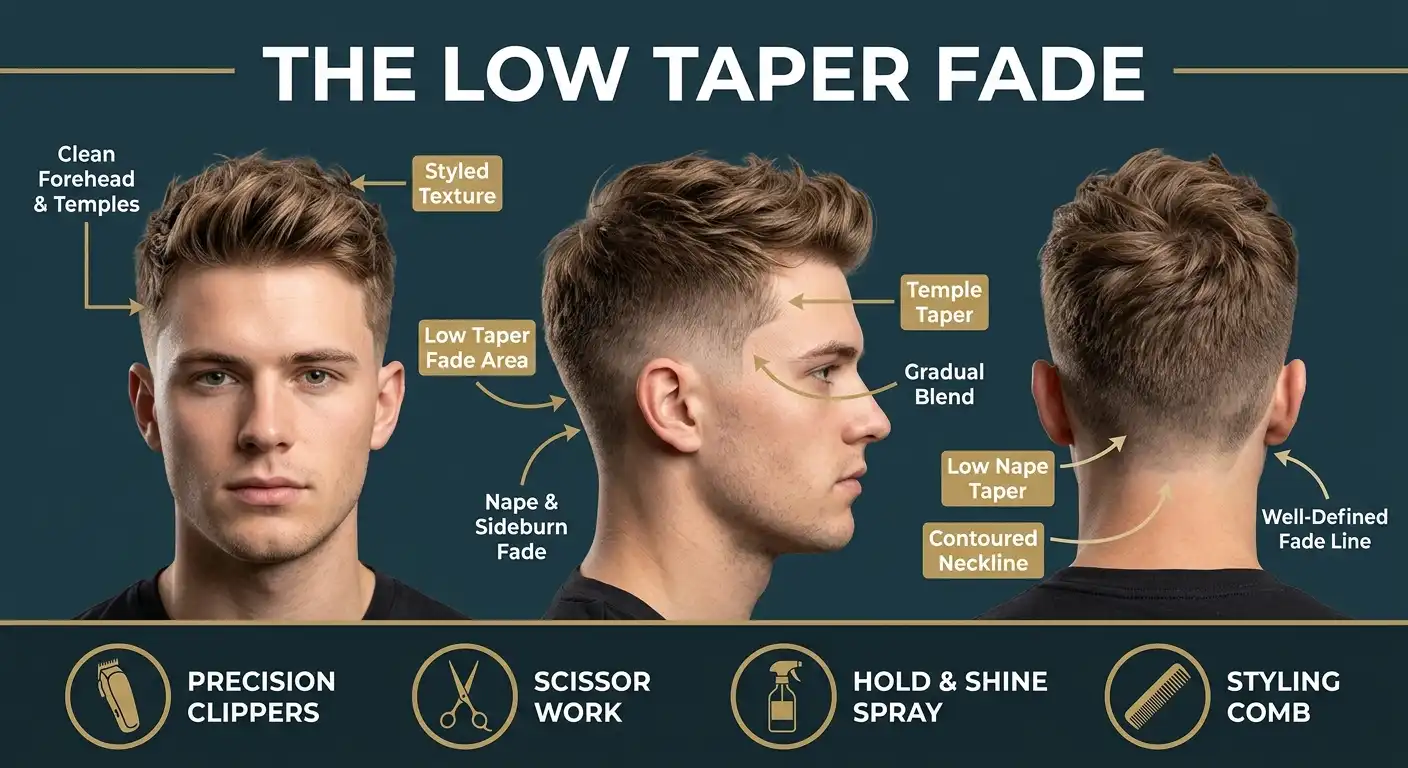 low taper fade white boy image