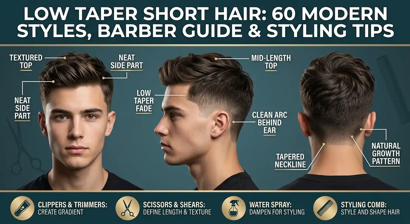 low taper short hair image