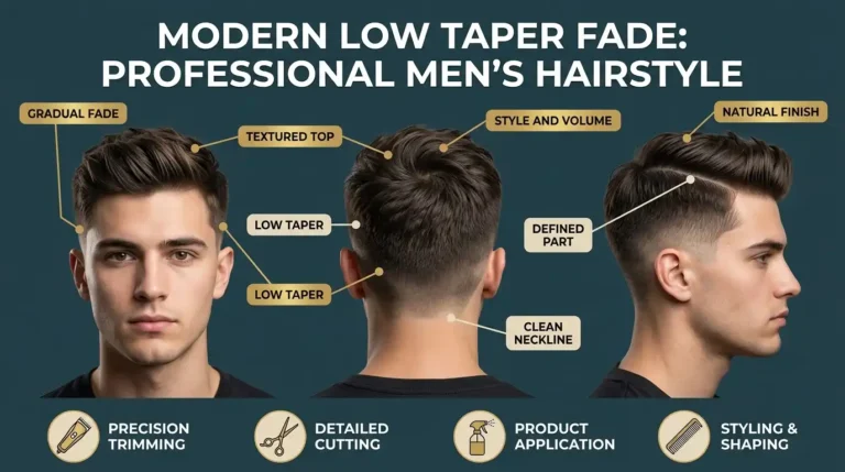 low taper fade on the sides image