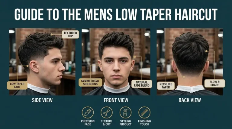 mens low taper haircut image